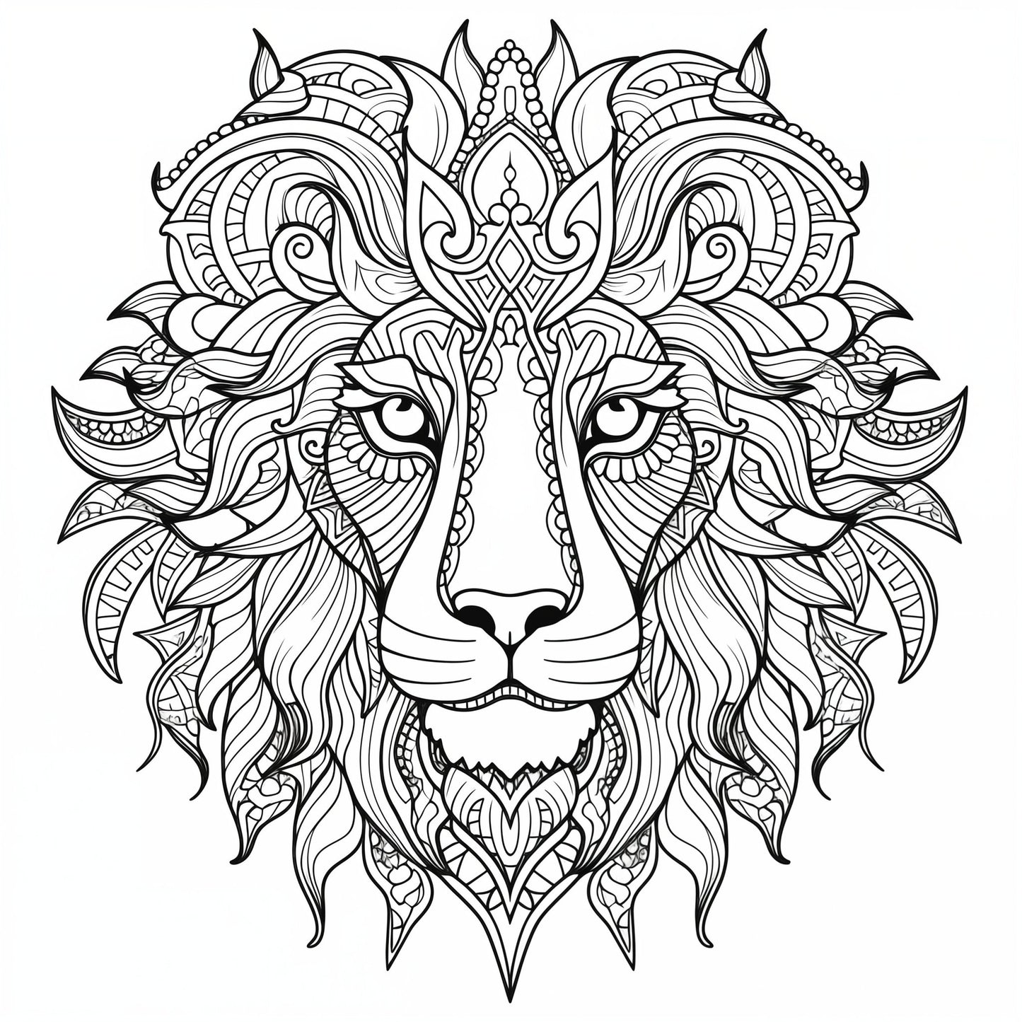 Blululi Mandala Art Animals Coloring Pages - 30 Unique Designs digital download - Blululi