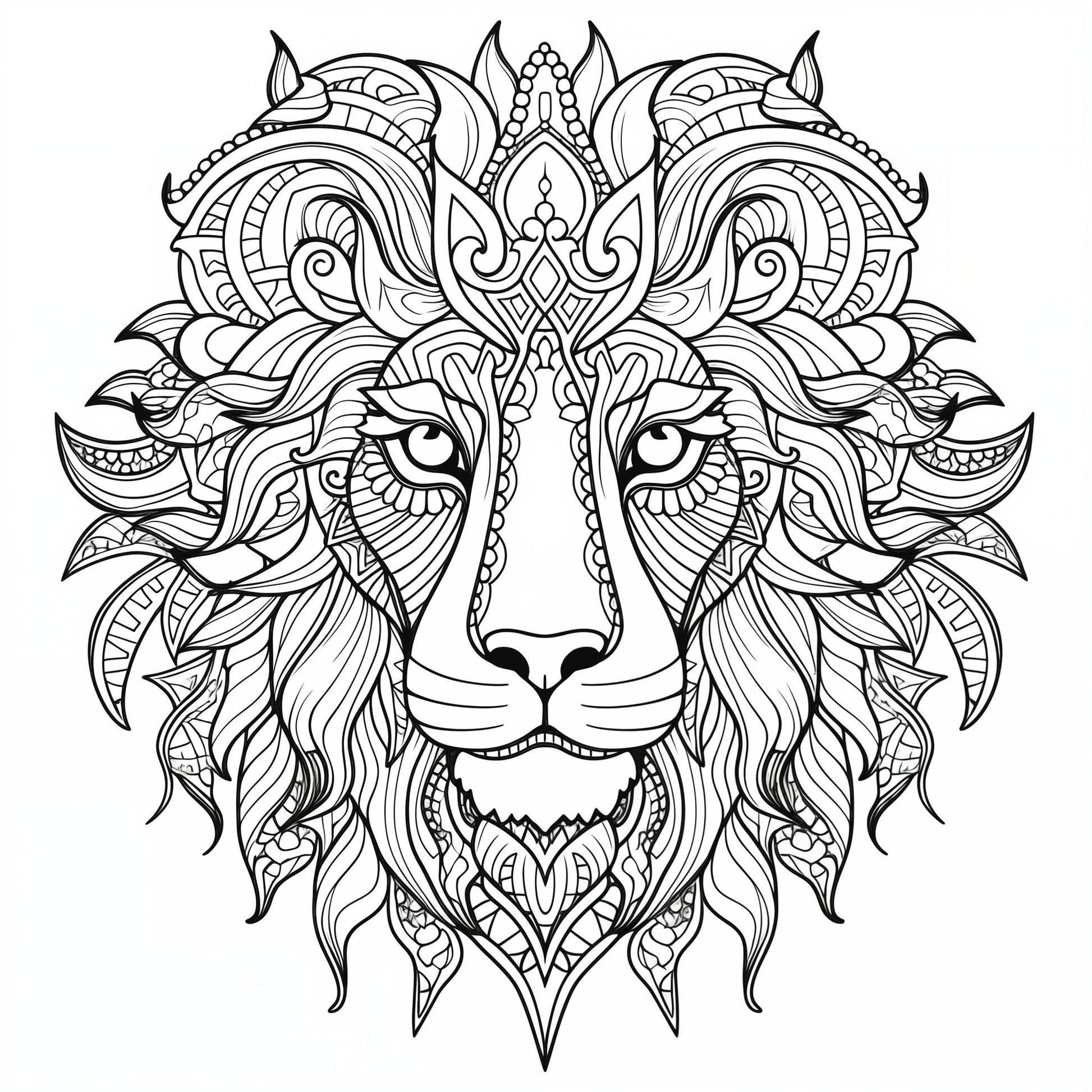 Blululi Mandala Art Animals Coloring Pages - 30 Unique Designs digital download - Blululi