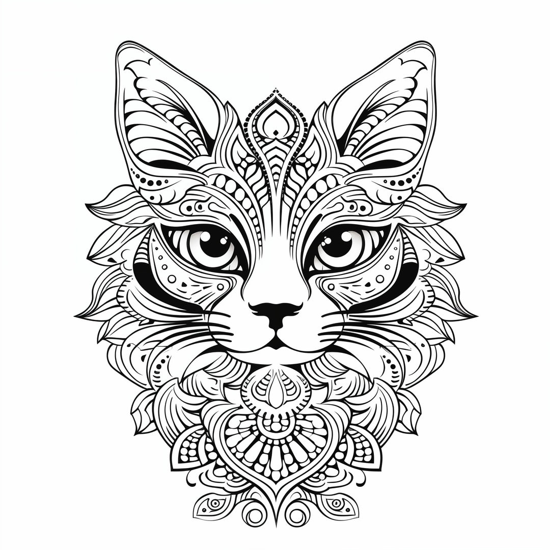 Blululi Mandala Art Animals Coloring Pages - 30 Unique Designs digital download - Blululi