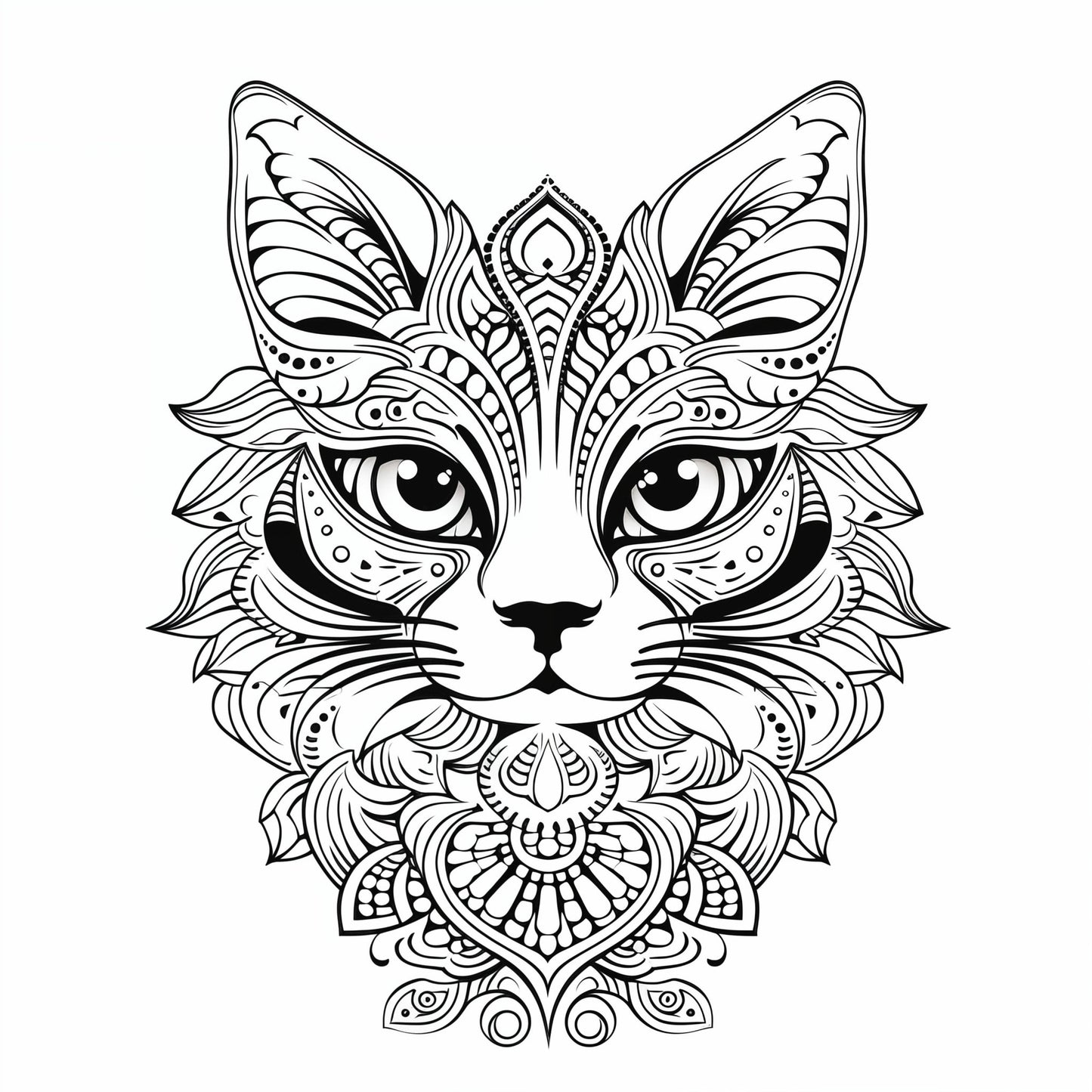 Blululi Mandala Art Animals Coloring Pages - 30 Unique Designs digital download - Blululi