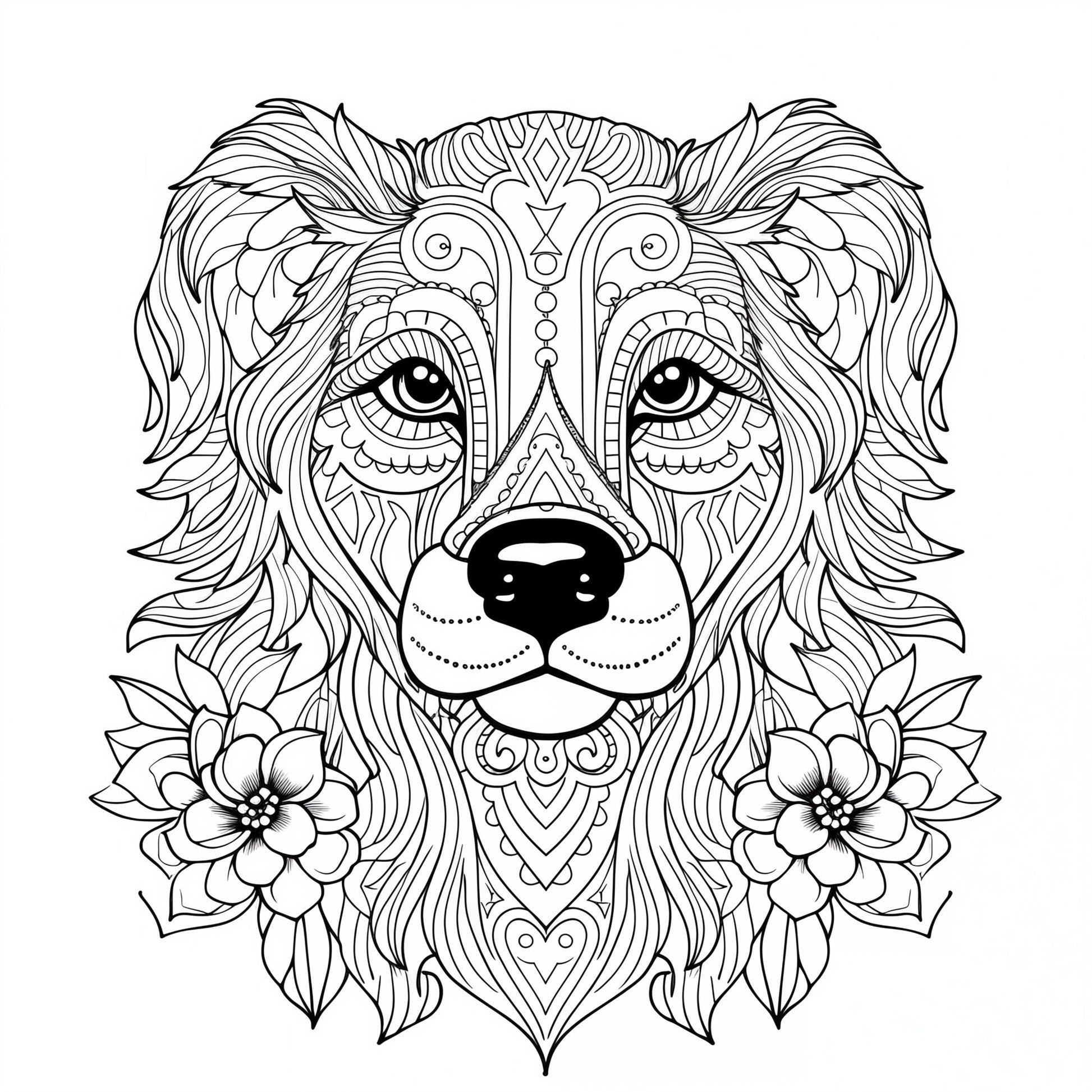 Blululi Mandala Art Animals Coloring Pages - 30 Unique Designs digital download - Blululi