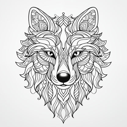 Blululi Mandala Art Animals Coloring Pages - 30 Unique Designs digital download - Blululi