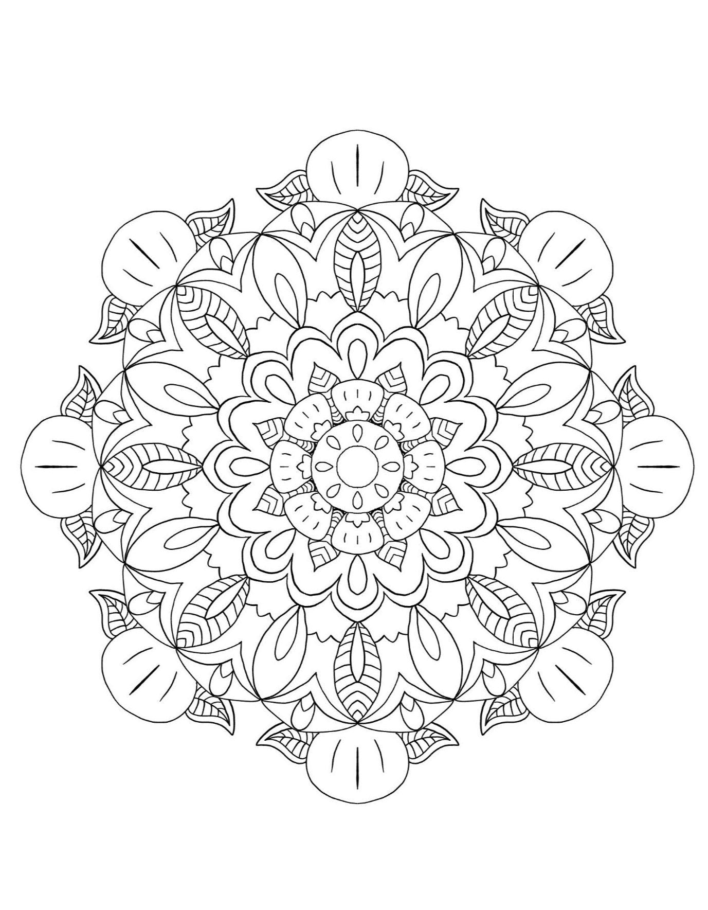 Blululi Mandala Coloring Pages 16 Hand Drawn Designs - PDF digital download - Blululi