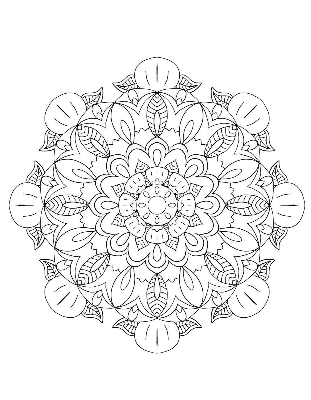 Blululi Mandala Coloring Pages 16 Hand Drawn Designs - PDF digital download - Blululi