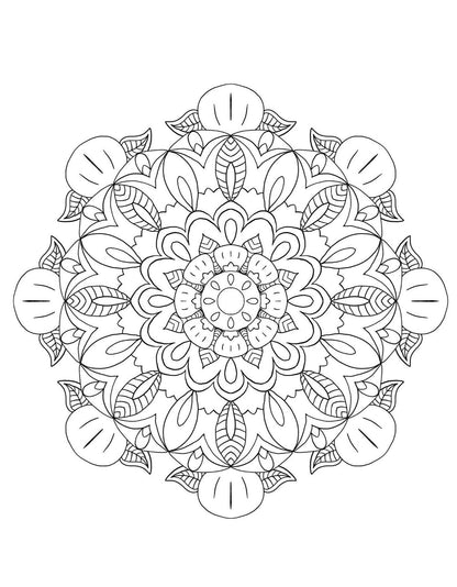 Blululi Mandala Coloring Pages 16 Hand Drawn Designs - PDF digital download - Blululi