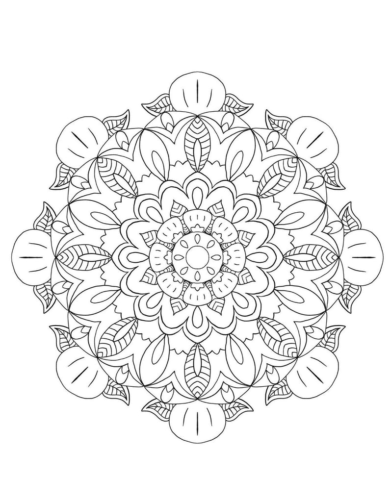 Blululi Mandala Coloring Pages 16 Hand Drawn Designs - PDF digital download - Blululi