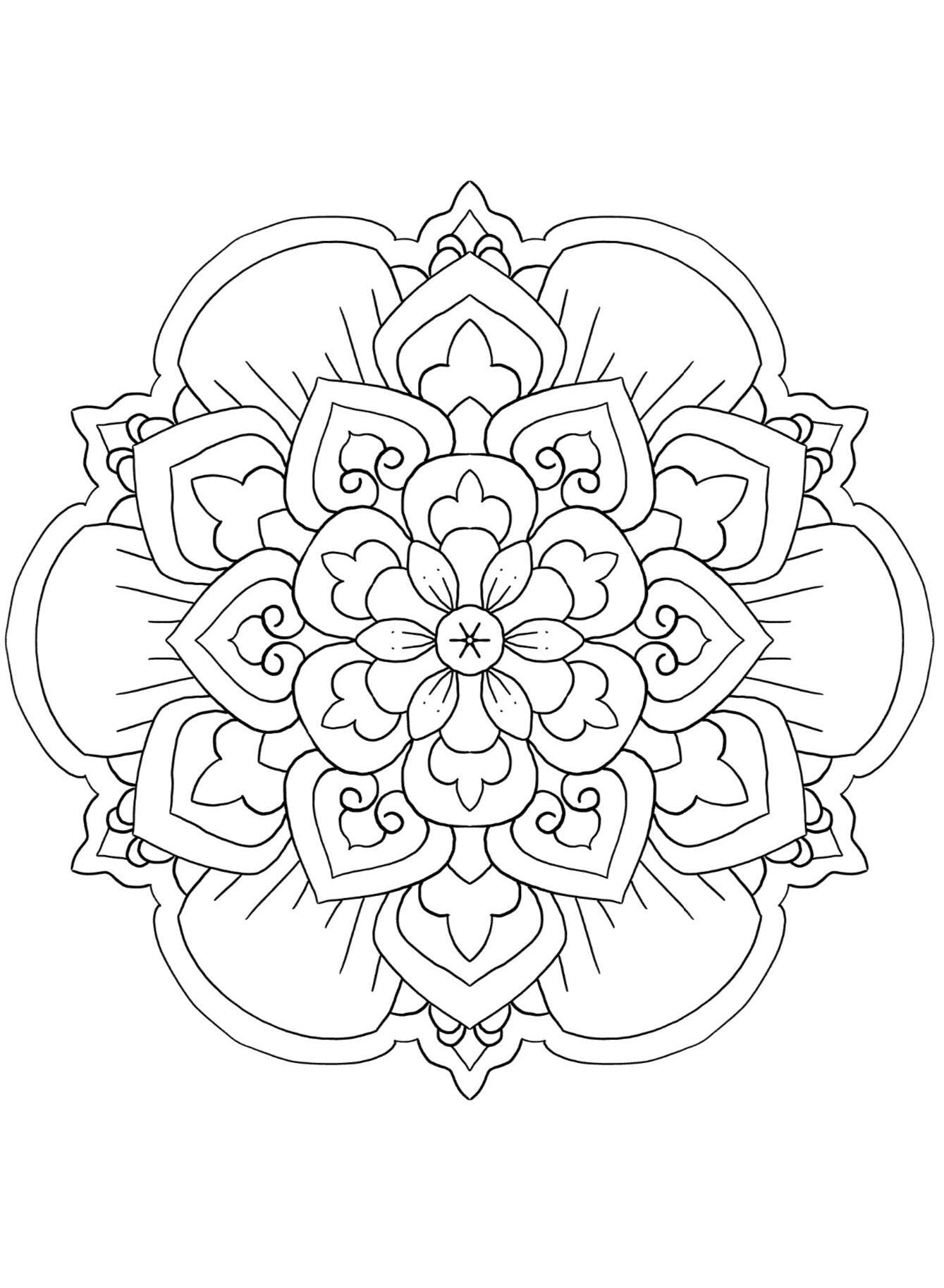 Blululi Mandala Coloring Pages 16 Hand Drawn Designs - PDF digital download - Blululi