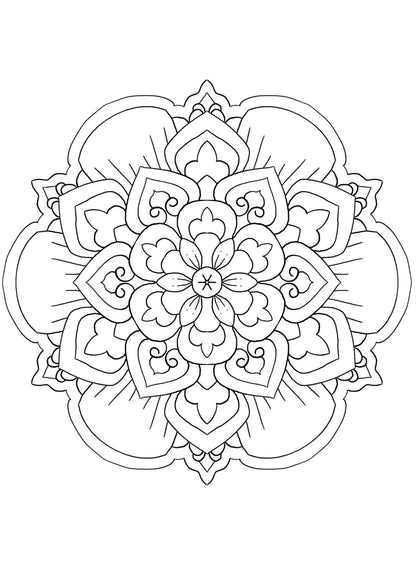 Blululi Mandala Coloring Pages 16 Hand Drawn Designs - PDF digital download - Blululi