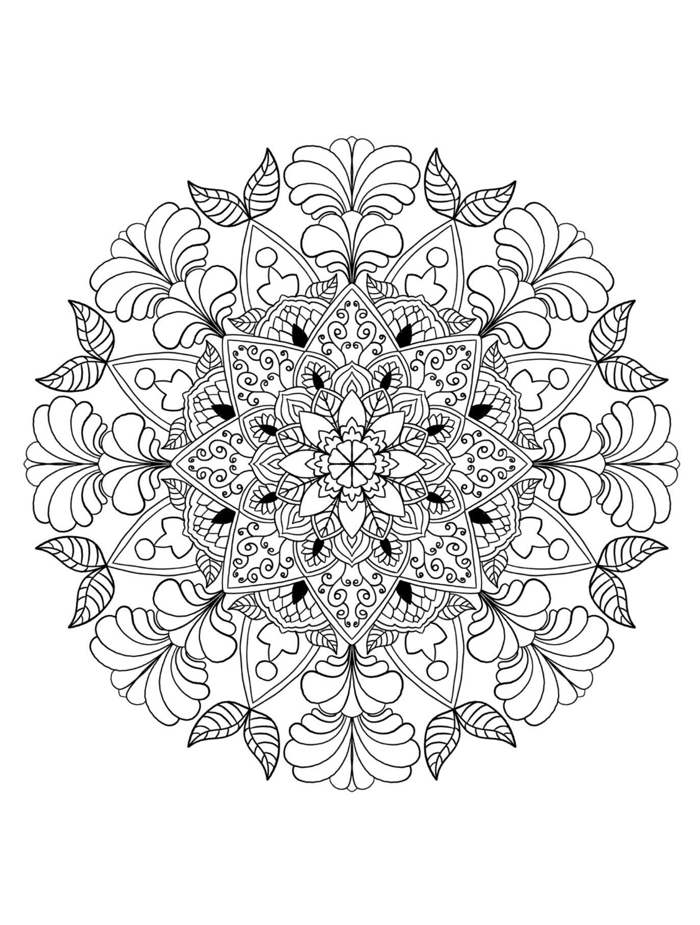 Blululi Mandala Coloring Pages 16 Hand Drawn Designs - PDF digital download - Blululi