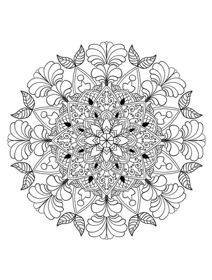 Blululi Mandala Coloring Pages 16 Hand Drawn Designs - PDF digital download - Blululi