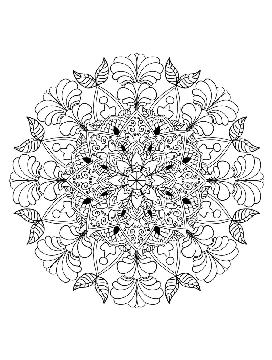 Blululi Mandala Coloring Pages 16 Hand Drawn Designs - PDF digital download - Blululi