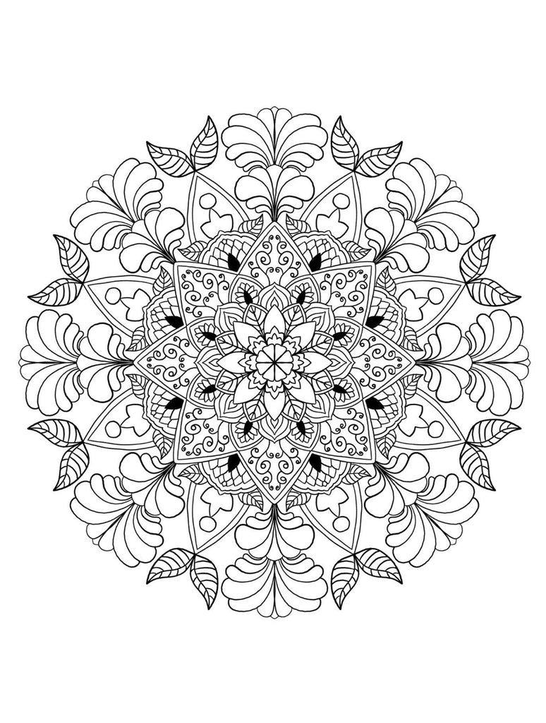 Blululi Mandala Coloring Pages 16 Hand Drawn Designs - PDF digital download - Blululi