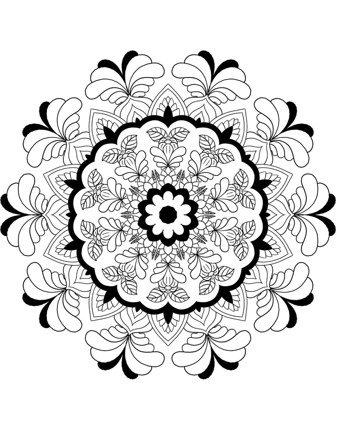 Blululi Mandala Coloring Pages 16 Hand Drawn Designs - PDF digital download - Blululi