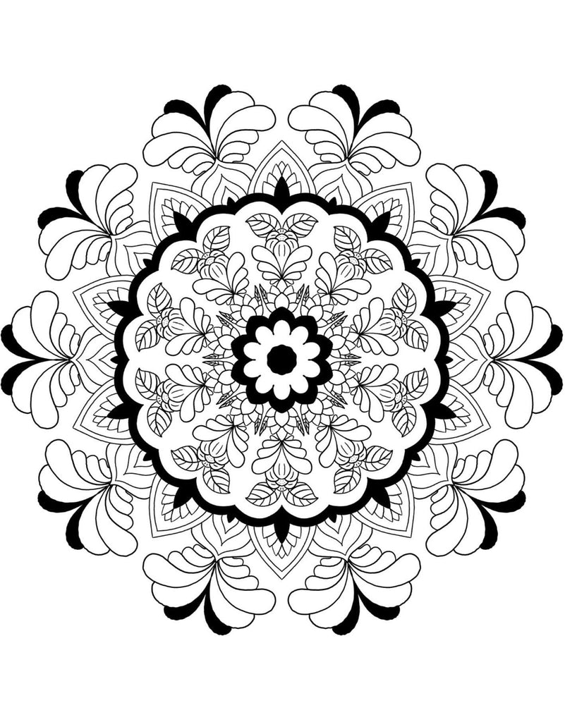 Blululi Mandala Coloring Pages 16 Hand Drawn Designs - PDF digital download - Blululi