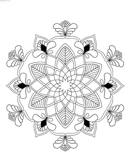 Blululi Mandala Coloring Pages 16 Hand Drawn Designs - PDF digital download - Blululi