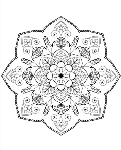 Blululi Mandala Coloring Pages 16 Hand Drawn Designs - PDF digital download - Blululi