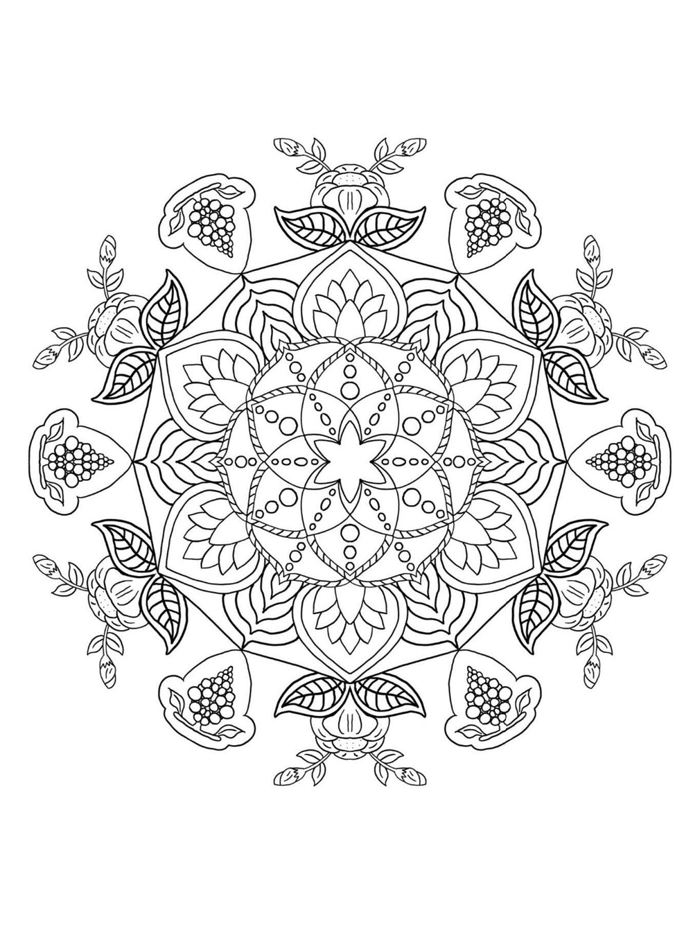 Blululi Mandala Coloring Pages 16 Hand Drawn Designs - PDF digital download - Blululi