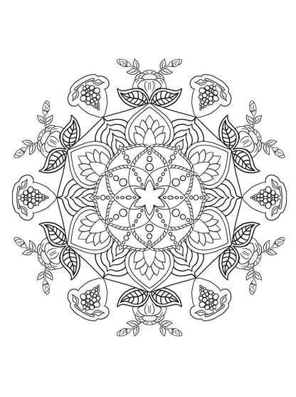 Blululi Mandala Coloring Pages 16 Hand Drawn Designs - PDF digital download - Blululi