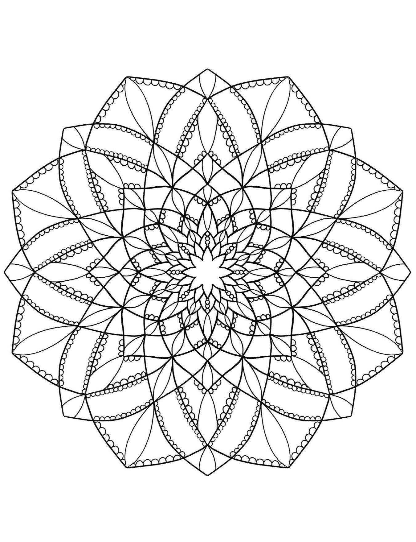 Blululi Mandala Coloring Pages 16 Hand Drawn Designs - PDF digital download - Blululi