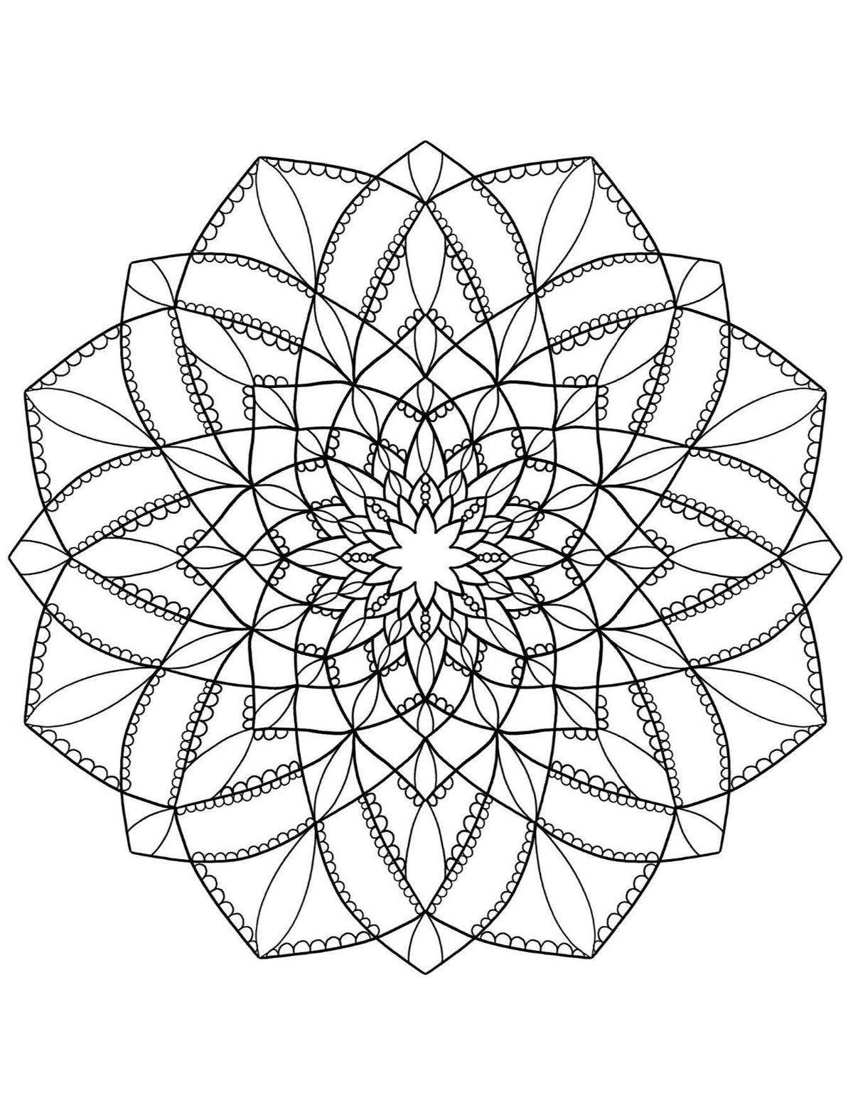 Blululi Mandala Coloring Pages 16 Hand Drawn Designs - PDF digital download - Blululi