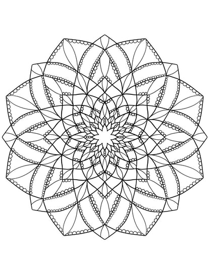 Blululi Mandala Coloring Pages 16 Hand Drawn Designs - PDF digital download - Blululi