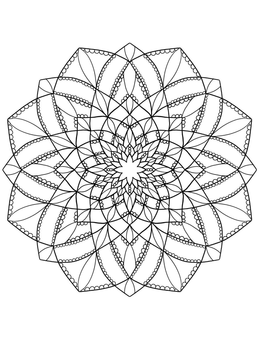 Blululi Mandala Coloring Pages 16 Hand Drawn Designs - PDF digital download - Blululi