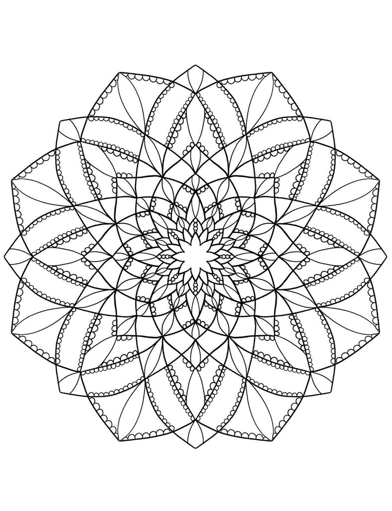 Blululi Mandala Coloring Pages 16 Hand Drawn Designs - PDF digital download - Blululi