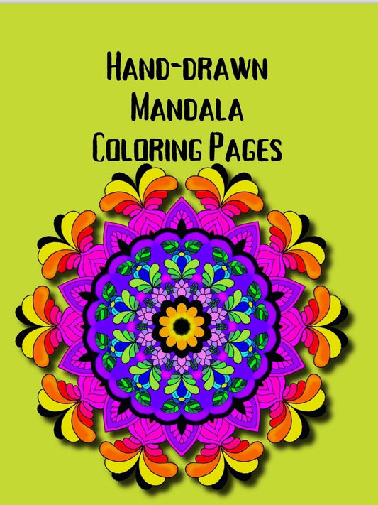 Blululi Mandala Coloring Pages 16 Hand Drawn Designs - PDF digital download - Blululi