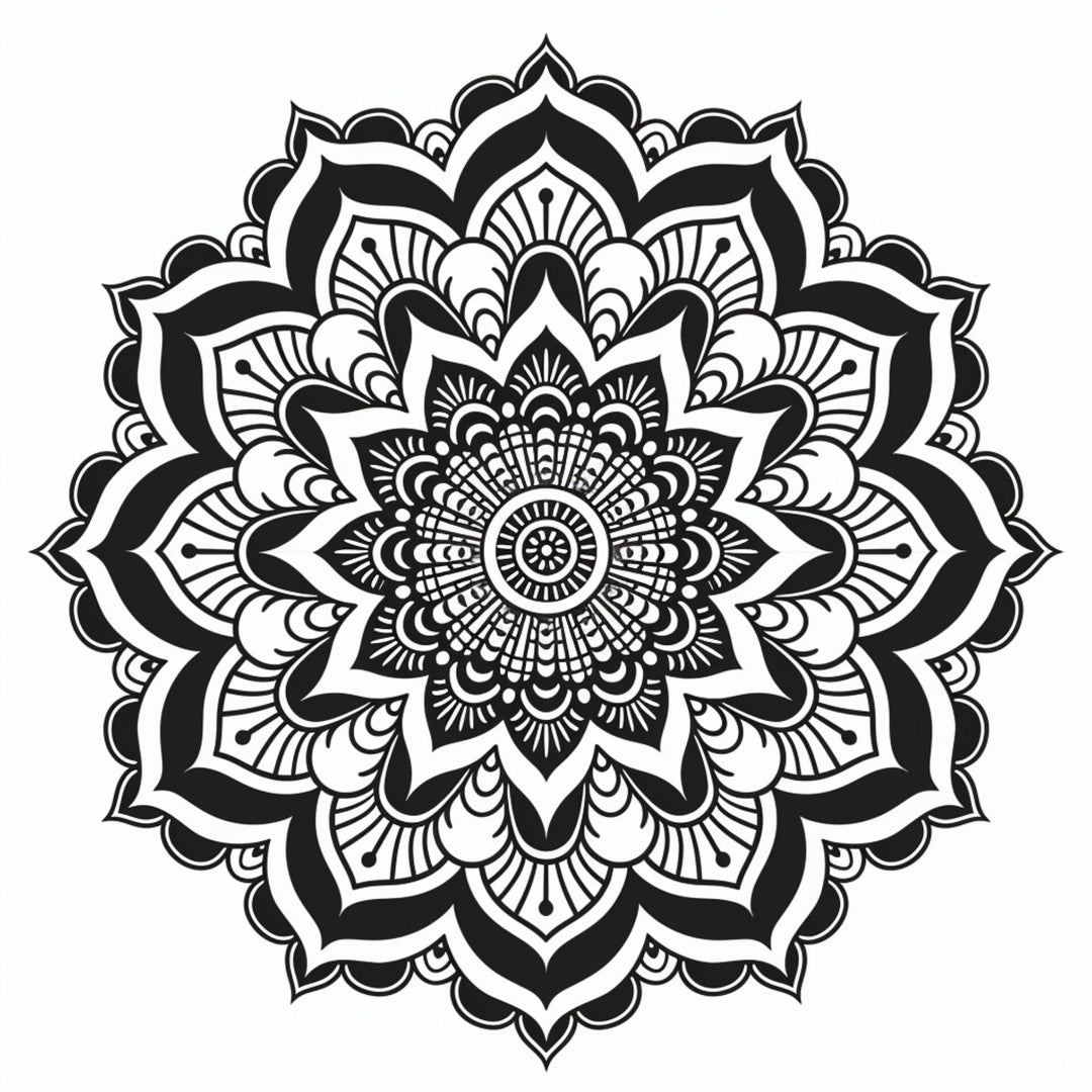 Blululi Mandala Coloring Pages - 16 Therapeutic Designs digital download - Blululi