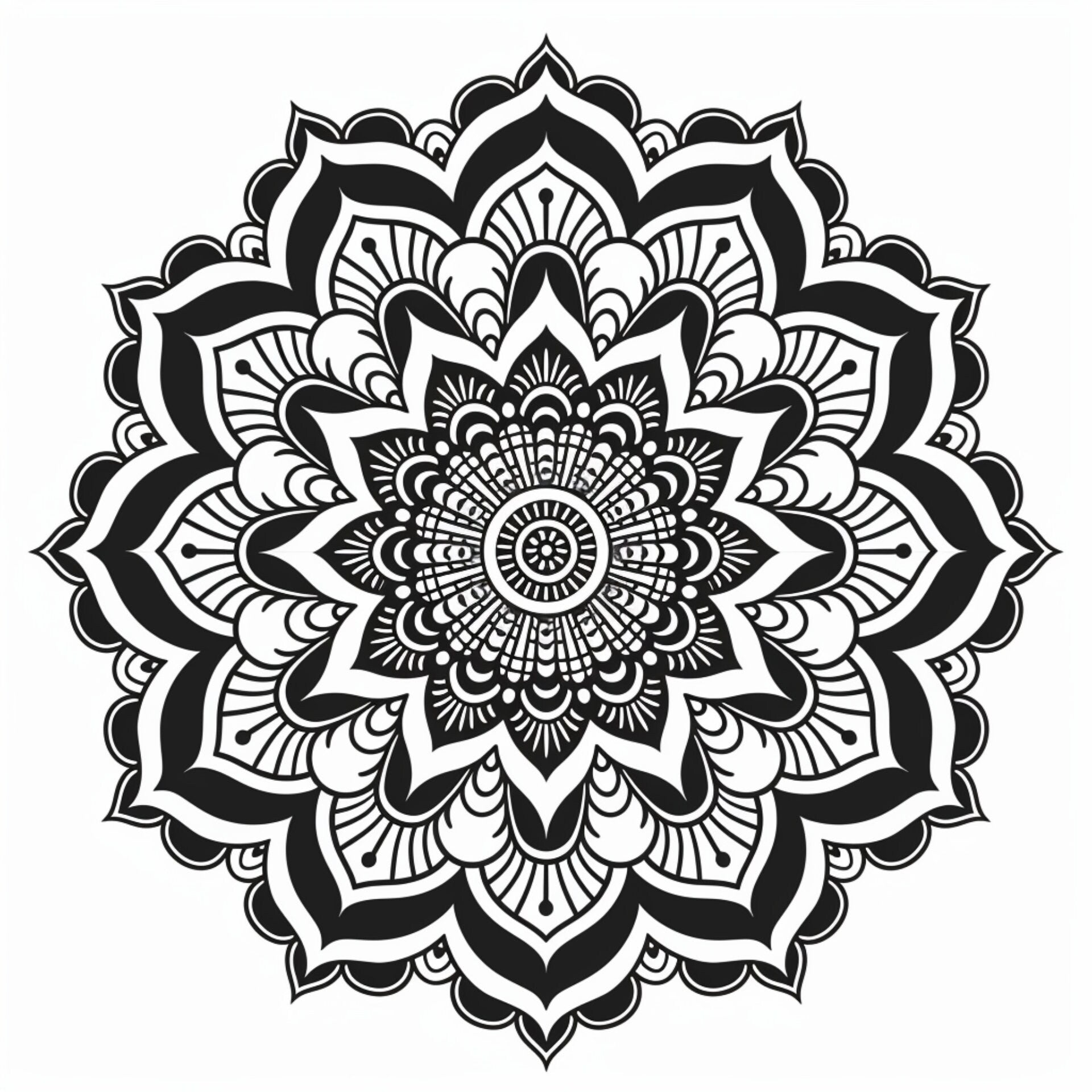 Blululi Mandala Coloring Pages - 16 Therapeutic Designs digital download - Blululi