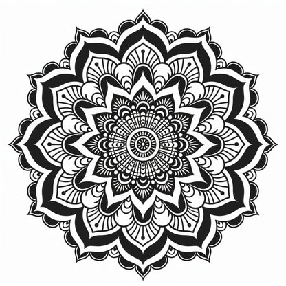 Blululi Mandala Coloring Pages - 16 Therapeutic Designs digital download - Blululi