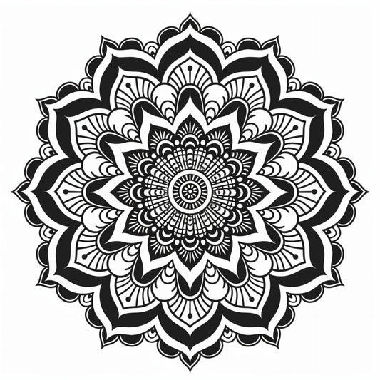 Blululi Mandala Coloring Pages - 16 Therapeutic Designs digital download - Blululi