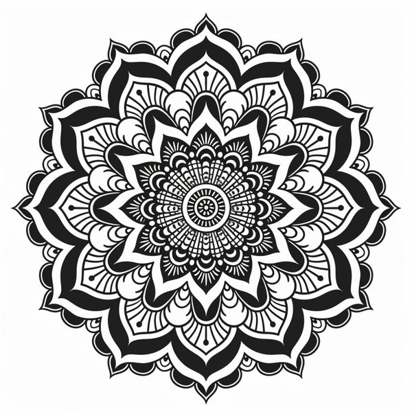 Blululi Mandala Coloring Pages - 16 Therapeutic Designs digital download - Blululi