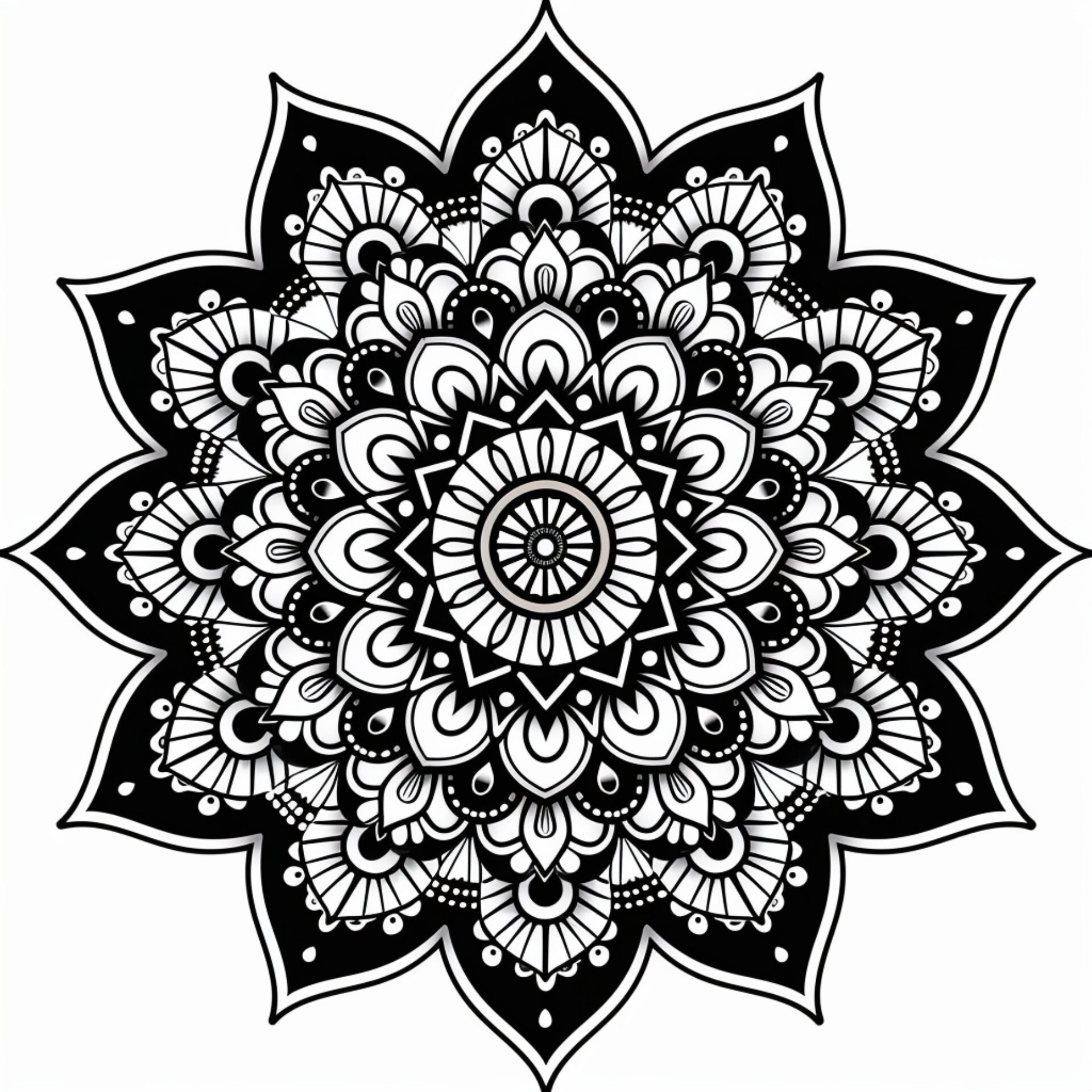 Blululi Mandala Coloring Pages - 16 Therapeutic Designs digital download - Blululi