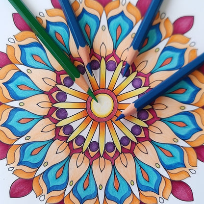 Blululi Mandala Coloring Pages - 16 Therapeutic Designs digital download - Blululi