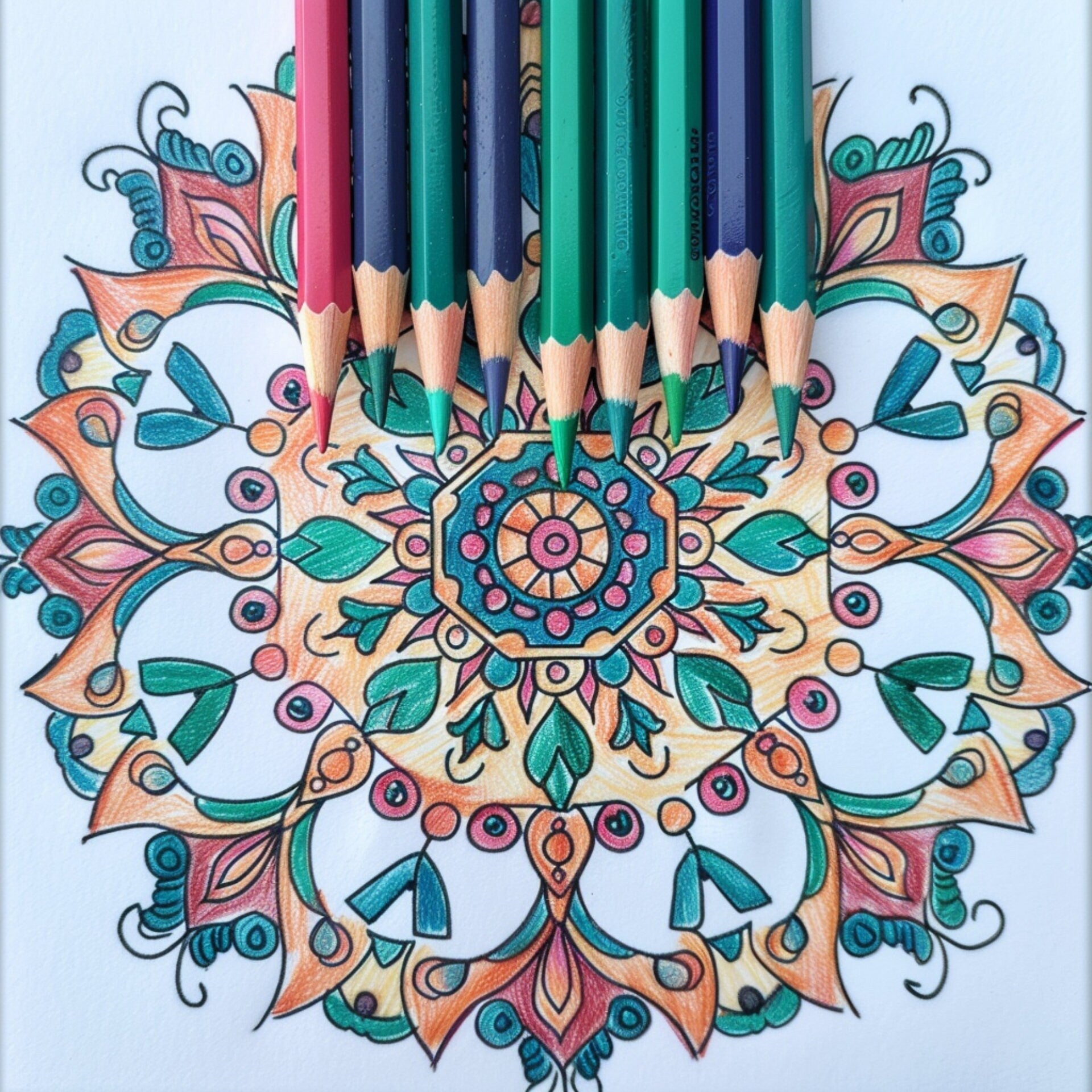 stress relief mandala coloring design – printable pdf