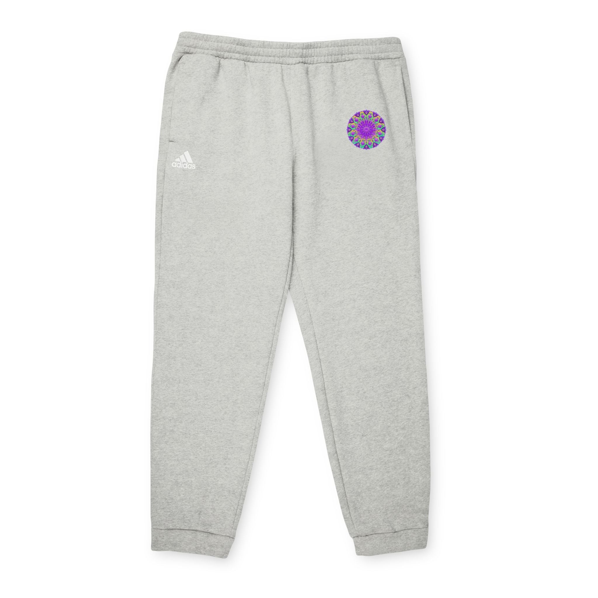 Blululi Purple Mandala Adidas Fleece Joggers Trousers - Blululi