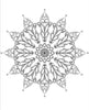 Blululi Serene Hand Drawn Mandala Coloring Pages - 16 Unique Designs digital download - Blululi