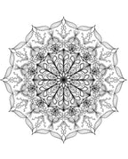 Blululi Serene Hand Drawn Mandala Coloring Pages - 16 Unique Designs digital download - Blululi