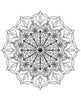 Blululi Serene Hand Drawn Mandala Coloring Pages - 16 Unique Designs digital download - Blululi