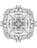 Blululi Serene Hand Drawn Mandala Coloring Pages - 16 Unique Designs digital download - Blululi