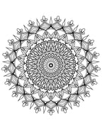 Blululi Serene Hand Drawn Mandala Coloring Pages - 16 Unique Designs digital download - Blululi