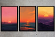 Blululi Sunset Scenery - 12 High - Quality PNGs - Modern Decor in Four Sizes digital download - Blululi