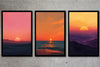 Blululi Sunset Scenery - 12 High - Quality PNGs - Modern Decor in Four Sizes digital download - Blululi