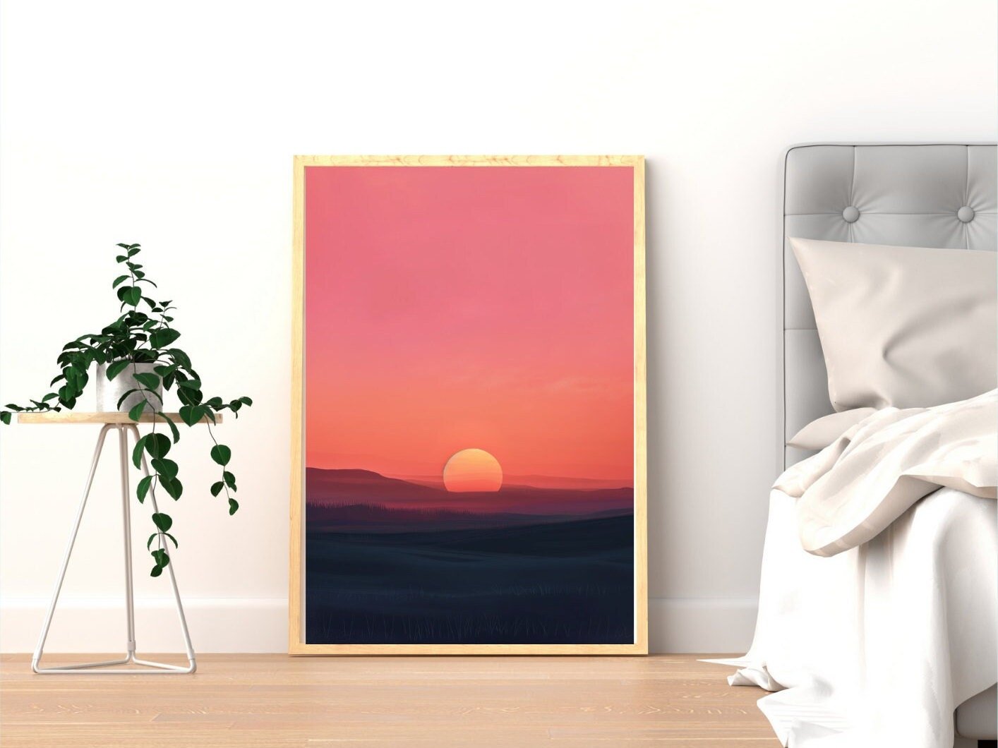 Blululi Sunset Scenery - 12 High - Quality PNGs - Modern Decor in Four Sizes digital download - Blululi