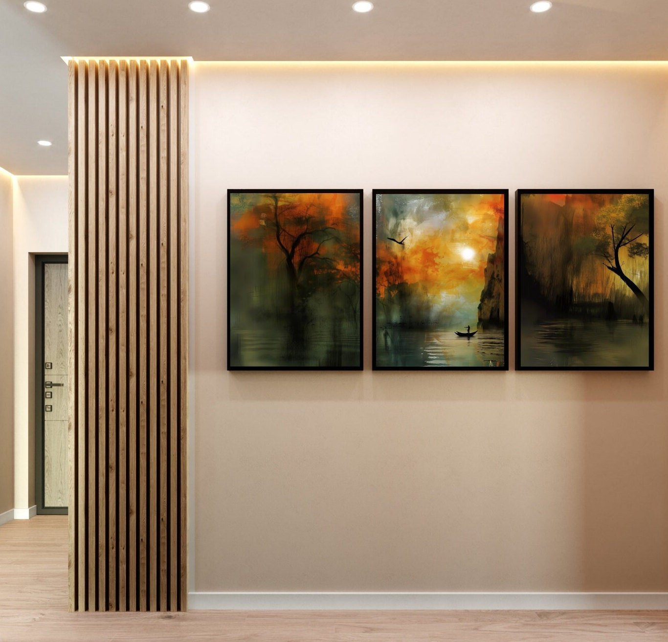 Blululi Trilogy Scenery Digital Wall Art - Four Sizes digital download - Blululi