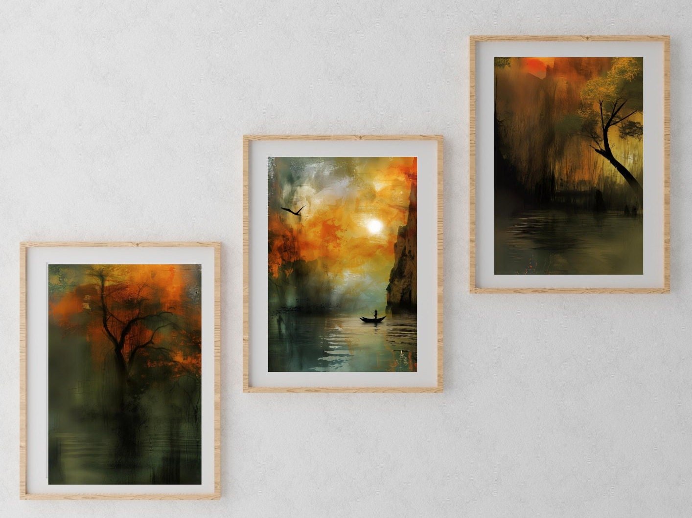 Blululi Trilogy Scenery Digital Wall Art - Four Sizes digital download - Blululi