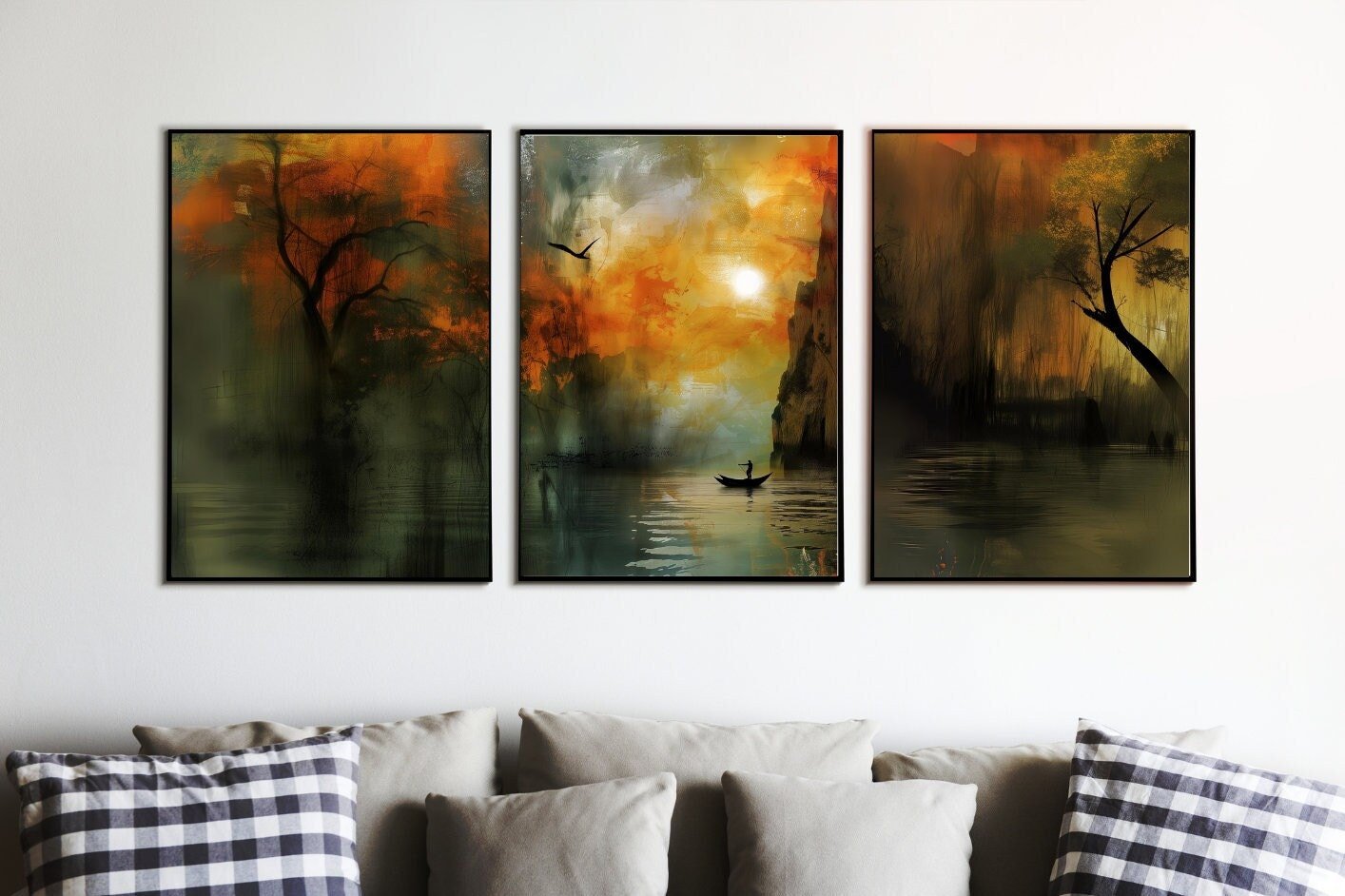 Blululi Trilogy Scenery Digital Wall Art - Four Sizes digital download - Blululi