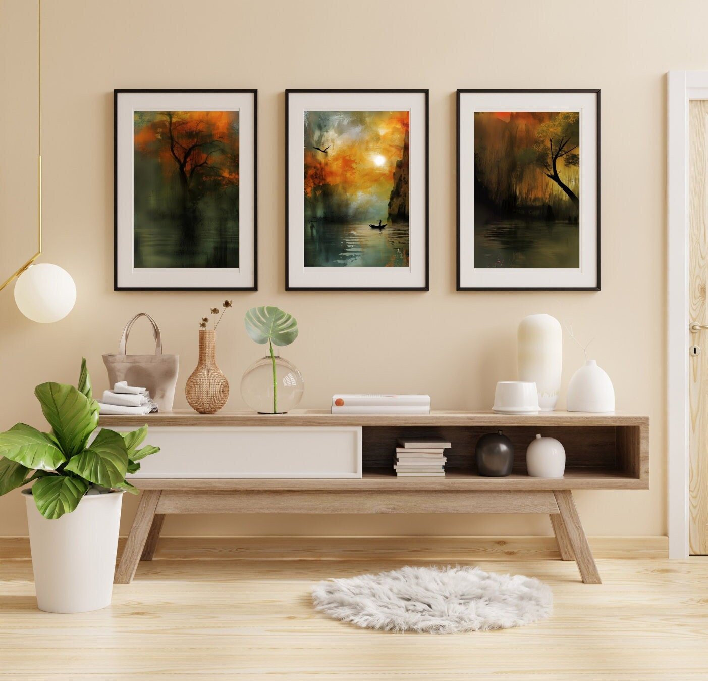 Blululi Trilogy Scenery Digital Wall Art - Four Sizes digital download - Blululi