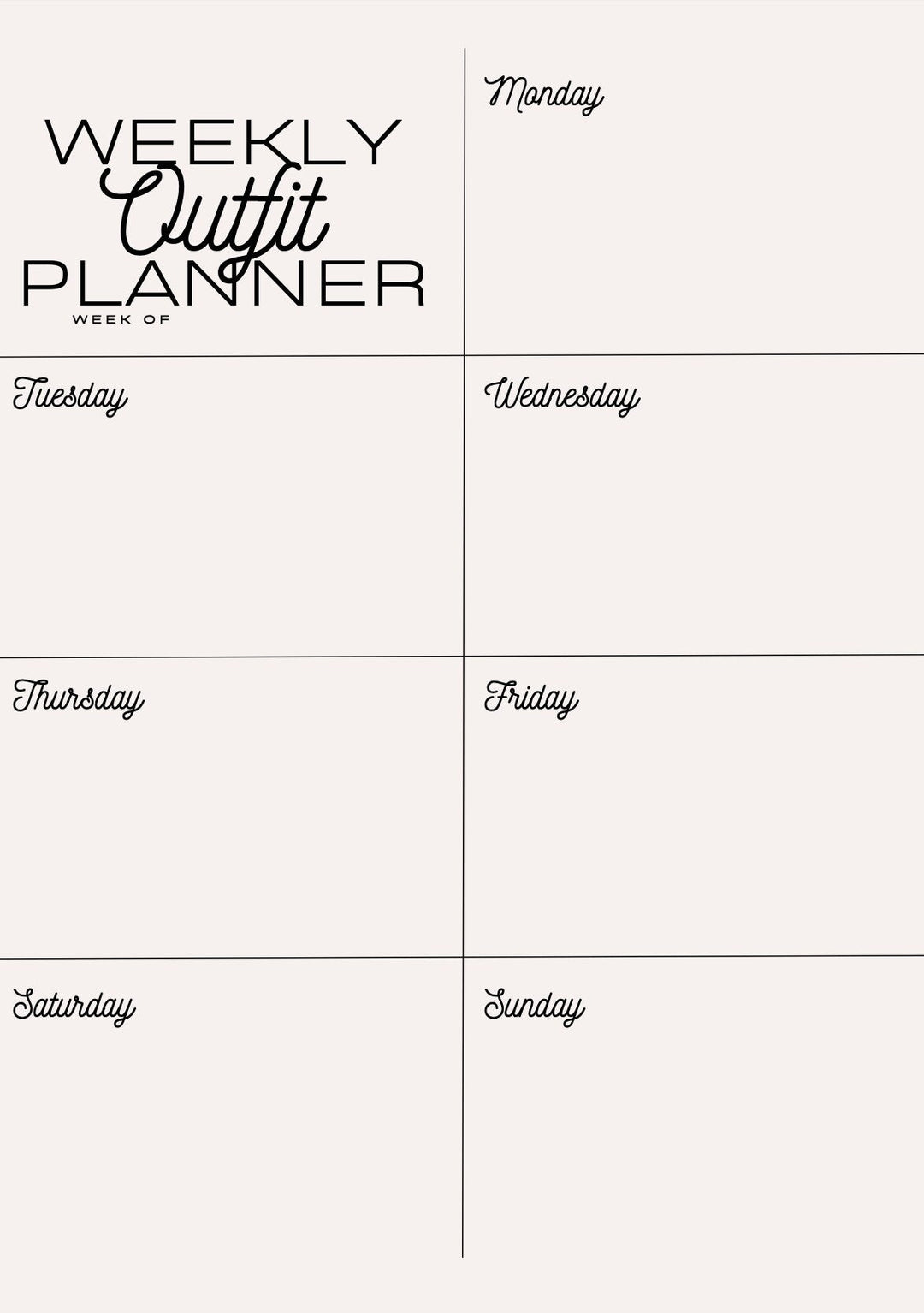 Blululi Versatile Weekly Planners - A4 digital download - Blululi